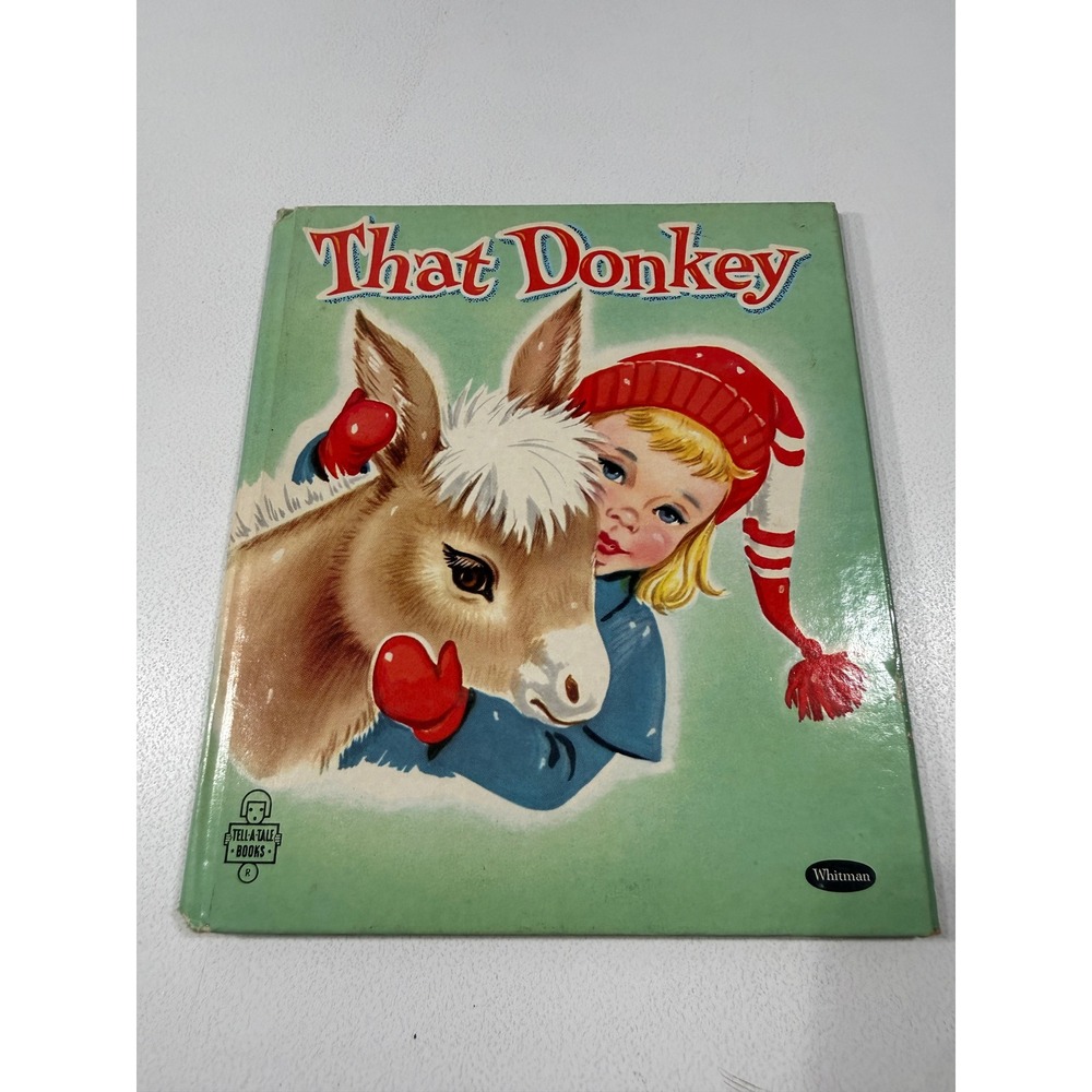 Vintage 1954 That Donkey Whitman Tell-a-Tale Book Georgiana Dorothy Grider